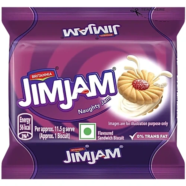 Britannia Jimjam Naughty Jam Biscuit, 138 g - 138g