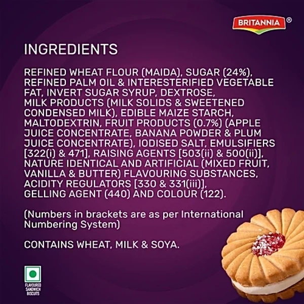 Britannia Jimjam Naughty Jam Biscuit, 138 g - 138g