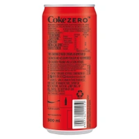 Coca-Cola Zero Sugar, Coke Zero-Diet Coke, No Calories Soft Drink Can, 300 Ml - Cola  - 300 ml