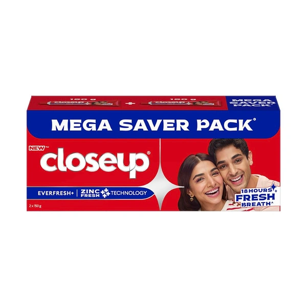Closeup Toothpaste,18 Hours Of Fresh Breath & White Teeth - 300g  - 300g, Closeup