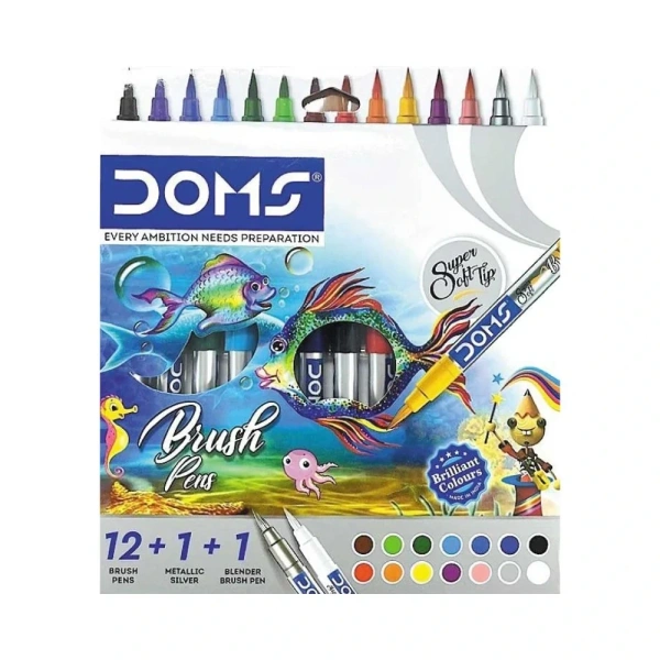 DOMS, Brush Pen  Set of 14.  - Doms