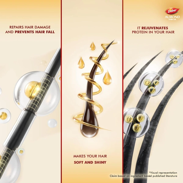 Dabur Almond Hair Oil - 290ml - 290ml, Dabur