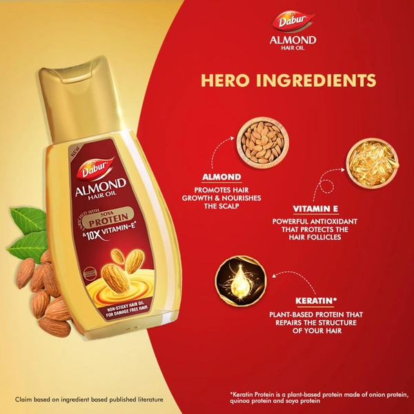 Dabur Almond Hair Oil - 290ml - 290ml, Dabur