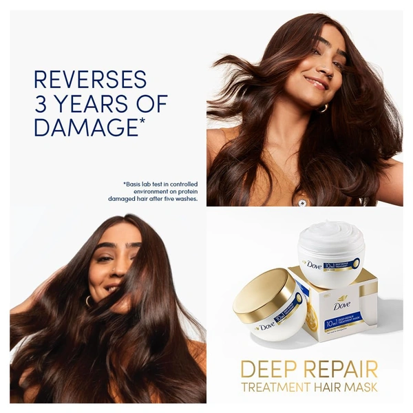Dove Deep Repair Treatment Hair Mask For Damaged Hair - 120 ML - 120ml, Dove