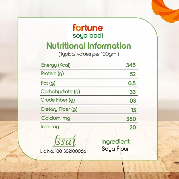 Fortune Soya Chunks, 15x more protein than milk, 1kg - 1kg, Fortune