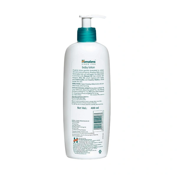 Himalaya Baby Body Lotion, For All Skin Types (400 ml) - 400 ml