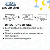 Jr. Sr. Baby Wipes with Aloe Vera, Vitamin E & Chamomile Oil - 80 Sheets