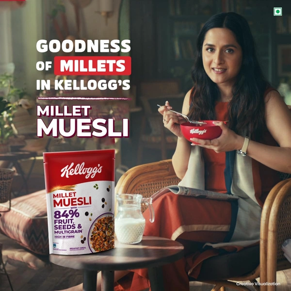 Kellogg's Millet Muesli with 84% Fruit, Seed & Multigrain 500g - 500g, Kellogg's