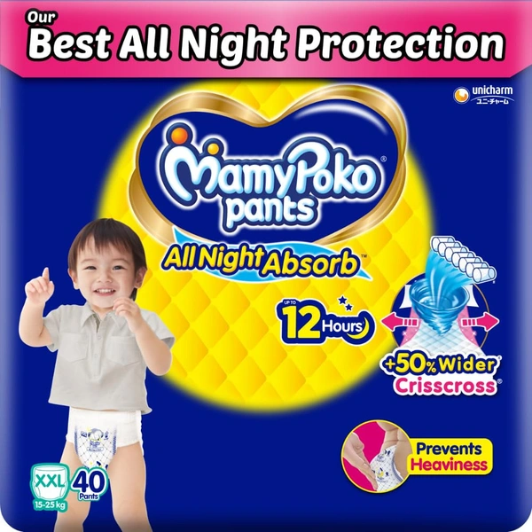 Mamypoko pants All Night Absorb - XXL (40 Count) - 15-25kg - XXL, Mamypoko