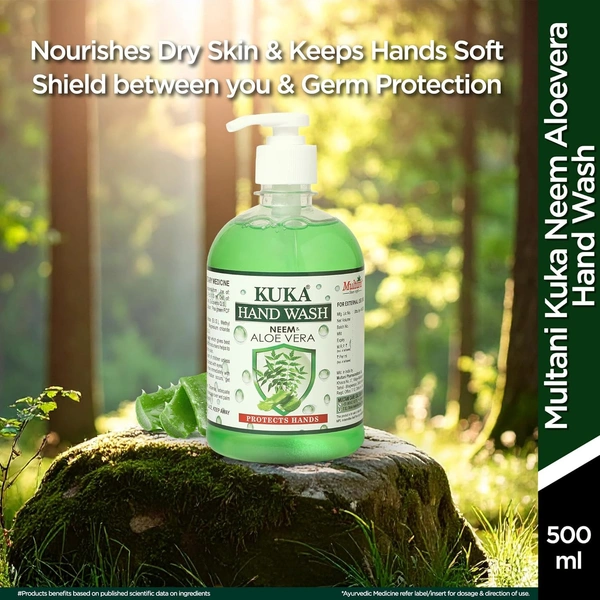 Multani Handwash - 500 ml - Ayurvedic Neem & Aloe Vera - 500 Ml, Multani
