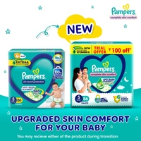 Pampers Complete Skin Comfort Pants, (S) 86 Count, 4-8 kg - Small (4-8 Kg), Pampers