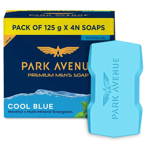 Park Avenue Premium Men’s Soaps Cool Blue(125gx4) - 125gx4, Park Avenue