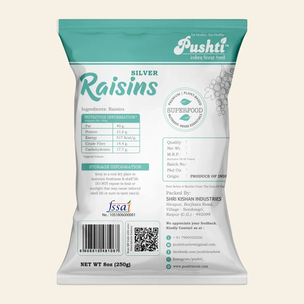 Pushti Raisin 250g - 250g, Pushti