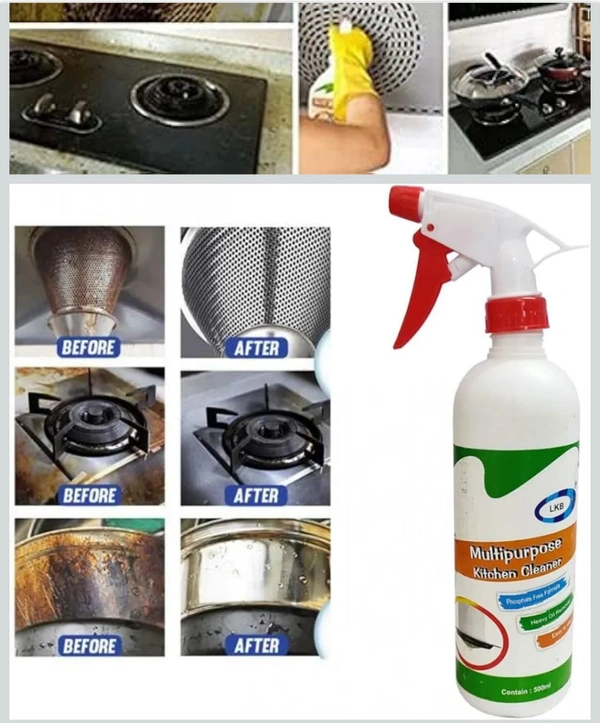 Samip KITCHEN OIL & GREASE STAIN CLEANING REMOVER SPRAY 500 MLBottle Material - 500ml, Unkown