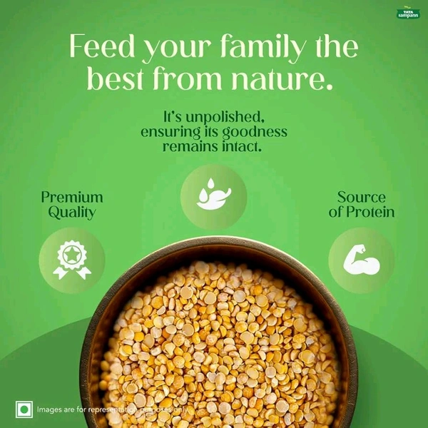 Tata Sampann Toor/ Arhar Daal 2kg - Tata Sampann, 2Kg