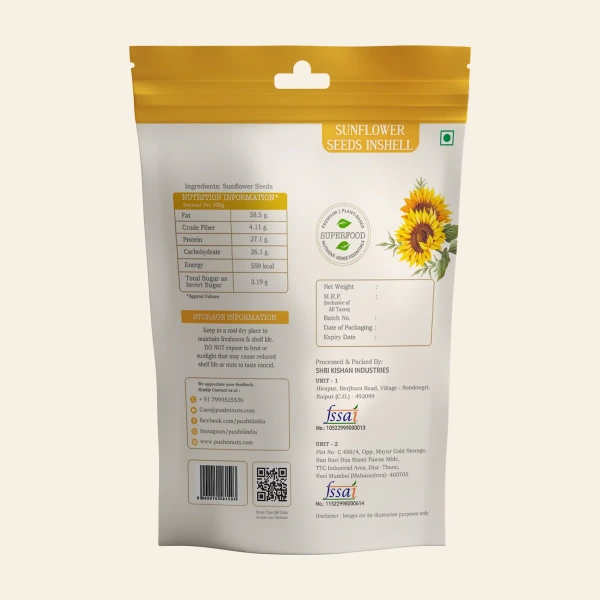 Pushti SunFlower Seeds 250g - 250g, Pushti