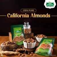 Tata Sampann Pure California Almonds/Badam Whole, 500g - 500g