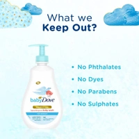 Baby Dove Rich Moisture Hair to Toe Baby Wash 400ml, No Tears Body Wash for Baby's Soft Skin - Hypoallergenic, No Sulphates, No Parabens - 400 ml