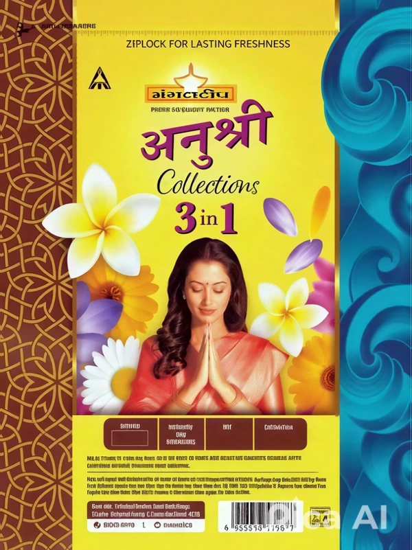 MANGALDEEP Anushri 3in1 Agarbatti Combo Aqua  (300 Units, Set of 1) - 300 Units