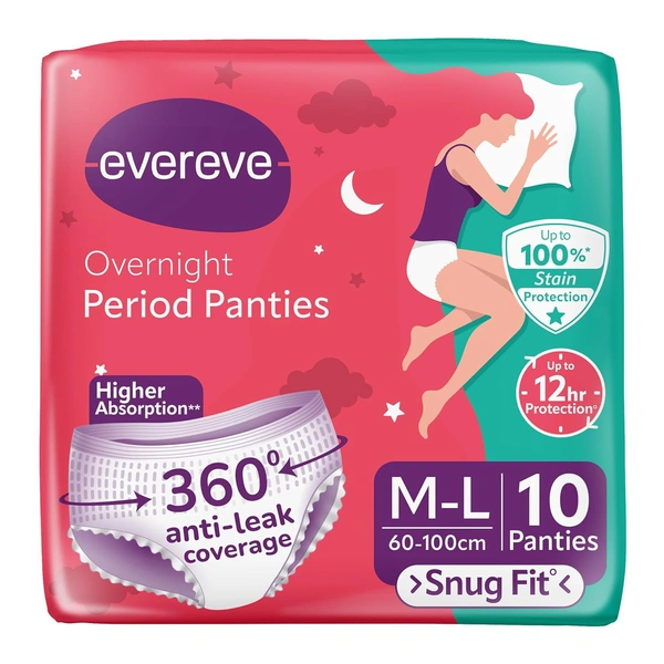 Evereve Overnight Period Panties (M-L) 10 Pcs - Evereve, M-L