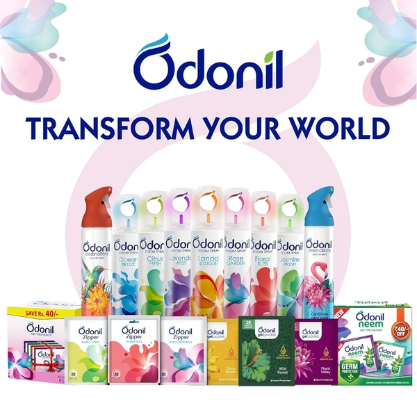 Odonil Bathroom & Toilet Air Freshener Blocks - 288g (72g x 4) - 72g x 4, Odonil