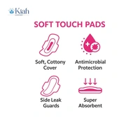 Kiah Comfort Sanitary Pads for Women - 240mm Regular - (7 Pads) - Regular (240mm), 7 Pads In 1 Pack