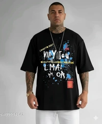 StreetVibe Men’s Printed Cotton Blend Regular Fit T-Shirt - S