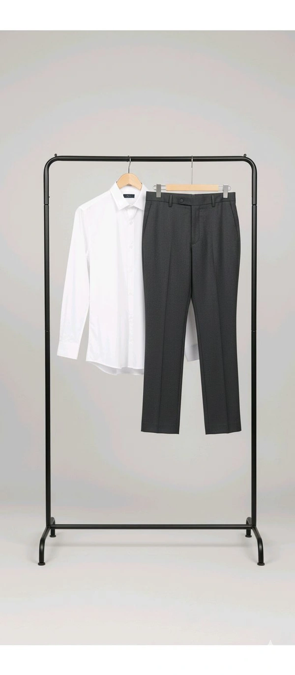 Combo Of Formal Shirt And Pant - White And Grey, 30, M