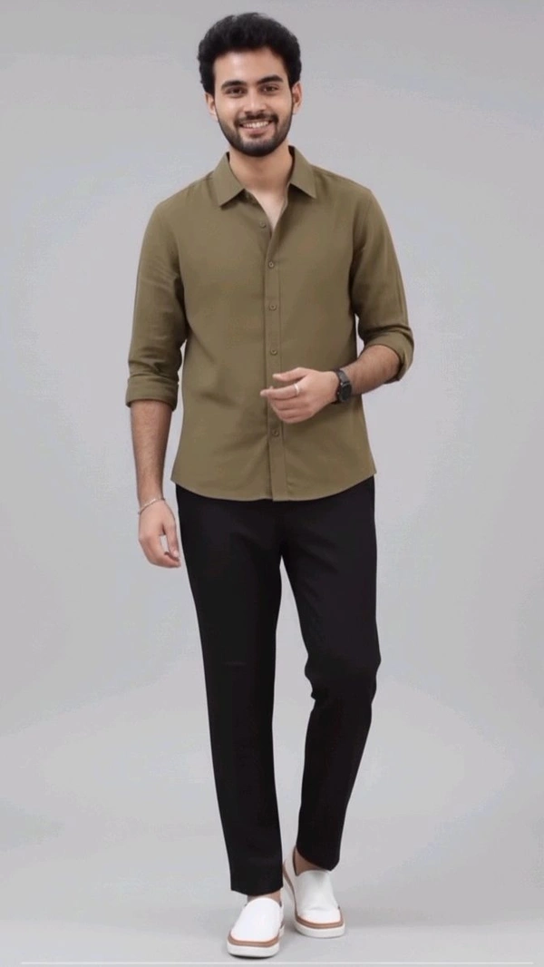 Brown And Black Combo Formal Shirt And Pant
