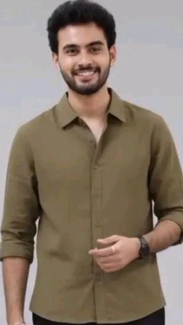 Shirt For Men - S, Beige
