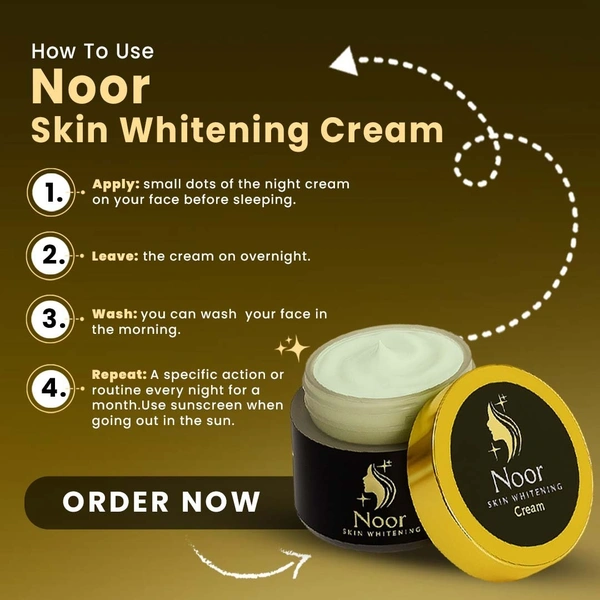 Noor skin whitening night cream All skin types