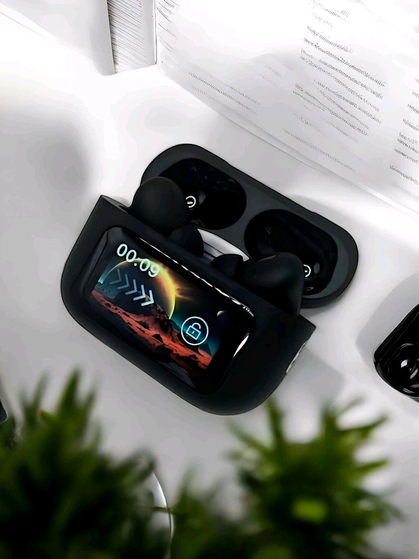 AirPods_ Pro 2 Matte Black With Active Noise Cancellation & Touch LCD Display (Premium) - Black