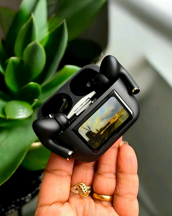 AirPods_ Pro 2 Matte Black With Active Noise Cancellation & Touch LCD Display (Premium) - Black