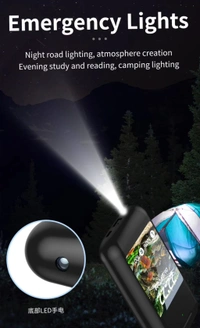 TF20 Carrying Treasure Ear Earbuds Touch Screen With Power Bank 8000 mAh - White