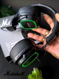 Marshall_ Major 4 Retro Wireless Led Headphones – Deep Bass, Over-Ear Comfort, Wired & Wireless Connectivity, Long Battery Life (Pack of 1) - Black