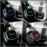 Marshall_ Major 4 Retro Wireless Led Headphones – Deep Bass, Over-Ear Comfort, Wired & Wireless Connectivity, Long Battery Life (Pack of 1) - Black