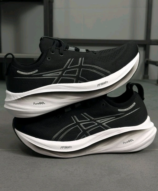 Asics_ Gel Nimbus 26 Graphite Grey Sports Shoes For Men - Graphite Grey, 42