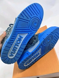 Louis_ Vuitton_ Skate Trainer Diamond Denim Blue Shoes For Men - Blue, 42
