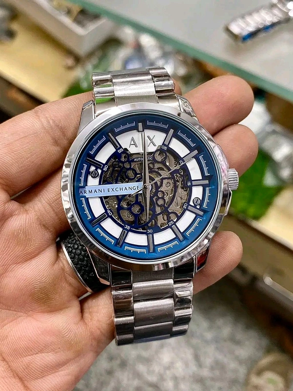 Armani_ Exchange Automatic Watch For Men - SILVER