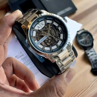 Armani_ Exchange Automatic Watch For Men - SILVER