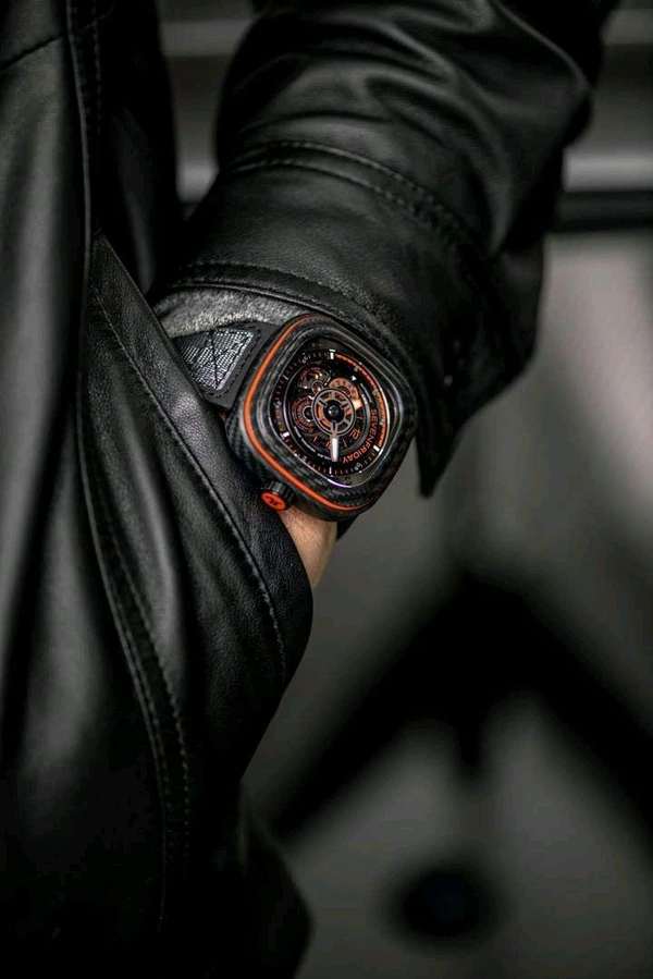 SevenFriday_ P3C/09 Orange Carbon Watch For Men - Orange