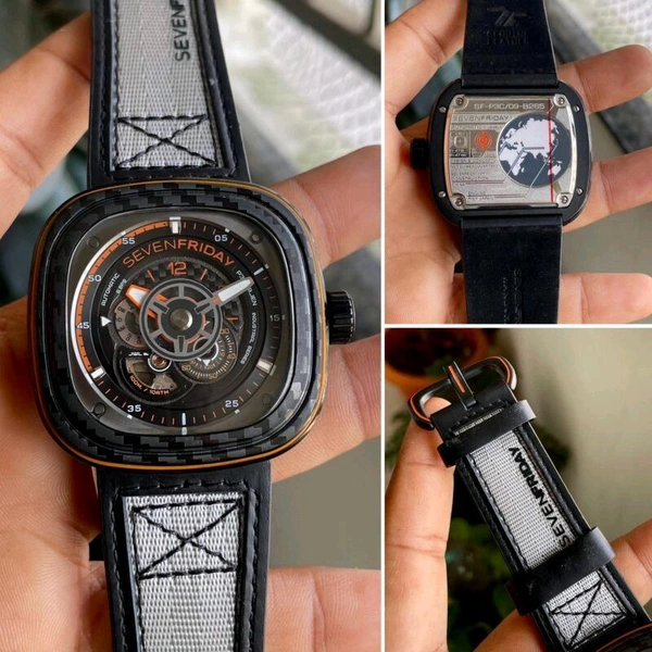 SevenFriday_ P3C/09 Orange Carbon Watch For Men - Orange