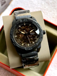 FOSSIL_ Bronson Automatic Analog Black Watch For Men ME3256 - Black