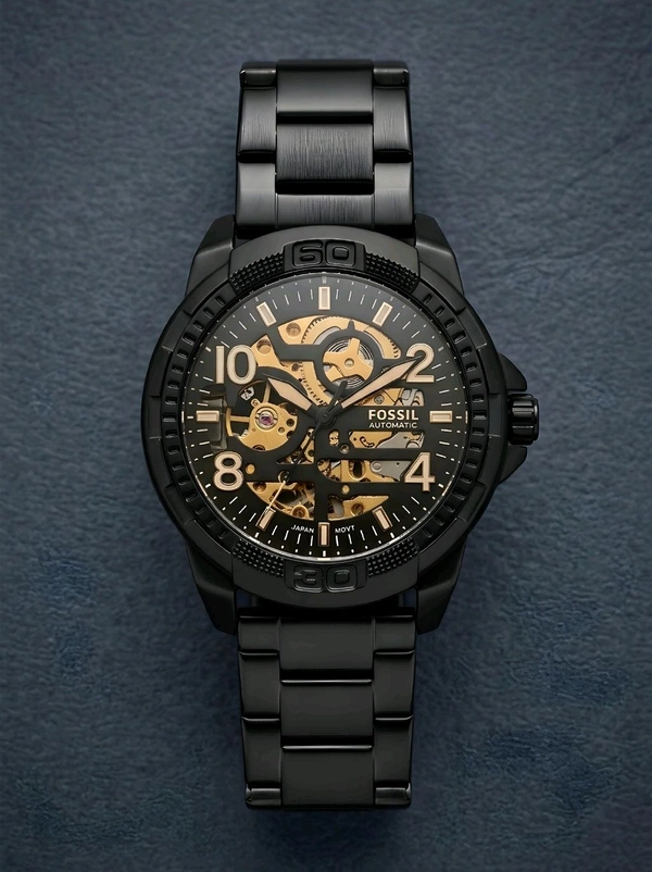FOSSIL_  BRONSON Automatic Analog Black Watch For Men ME3256