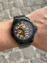 FOSSIL_ BRONSON Automatic Analog Black Watch For Men ME3256 - Black