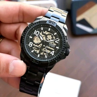 FOSSIL_ Bronson_ Automatic Titanium Black Dial Analog Stainless Steel Watch For Men ME3255 - Titanium Black