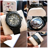 FOSSIL_ Bronson_ Automatic Titanium Black Dial Analog Stainless Steel Watch For Men ME3255 - Titanium Black