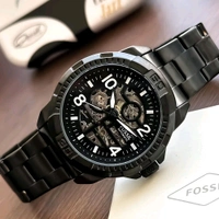 FOSSIL_ Bronson_ Automatic Titanium Black Dial Analog Stainless Steel Watch For Men ME3255 - Titanium Black