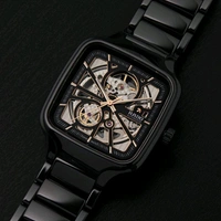 RADO_ True Square Unisex Automatic Black Dial Analog Ceramic Watch For Men R27086162