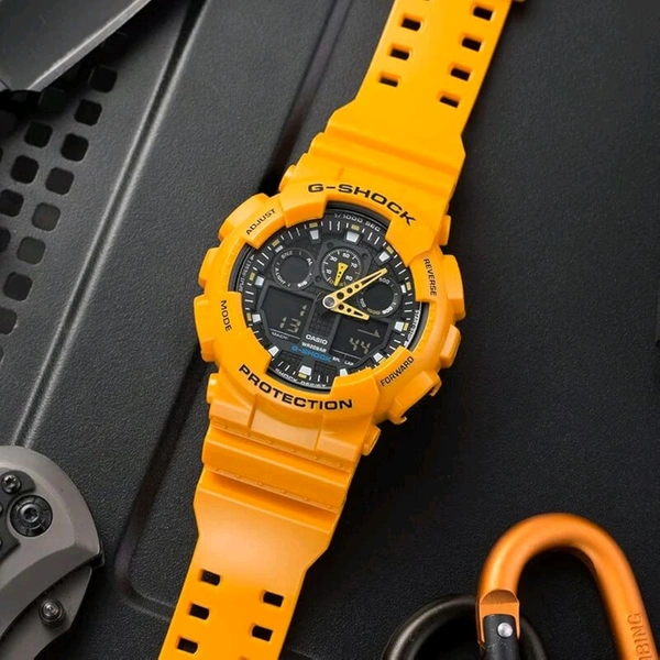 G-SHOCK_ ANALOG-DIGITAL WATCH For Men GA-100A-9A - Yellow